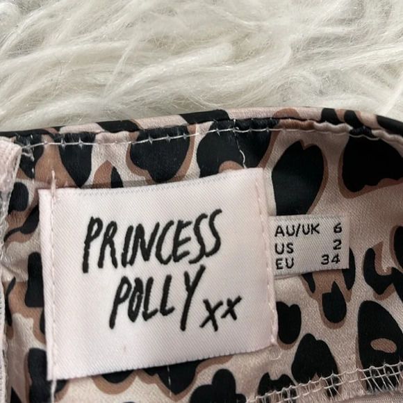PRINCESS POLLY Yates Mini Skirt Leopard/ Cheetah Animal Print Size 2 - Picture 7 of 10